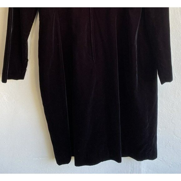 COPY - Vintage Maggy London Dress Size 10 Black Velvet Asian Inspired Long Slee… - Picture 10 of 10